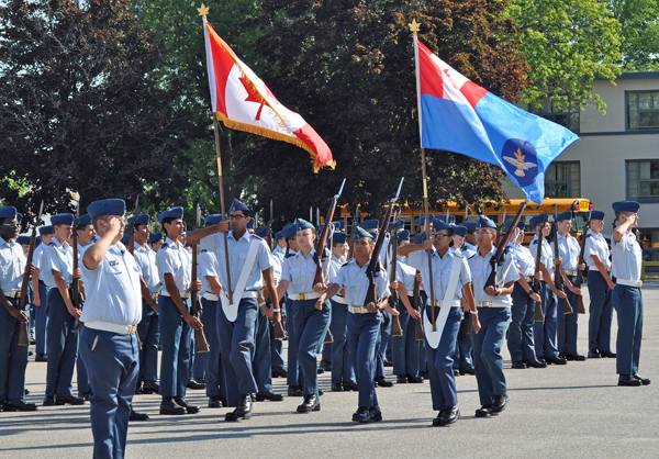 Marching-on-of-Colours-at-final-cadet-parade-in-Trenton-Aug