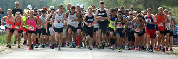 And they're off for the 22nd annual Fall Getaway and Terry Fox Run at Sandbanks Provincial Park. - Theresa Durning photo