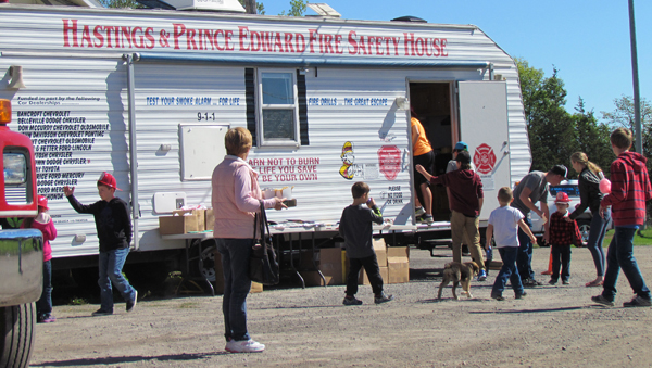 The Hastings Prince Edward Fire Safety House attracted crowds.