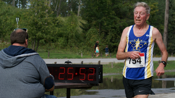Robert Moore, of Toronto, makes his way to the finish line. - Theresa Durning photo