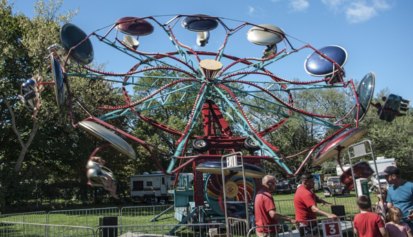 Rides in the midway a thrill for those who dare.