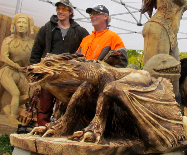 Carver Kings with magnificent examples of their expertise of turning trees into treasures