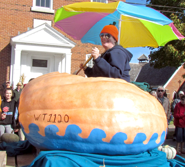 The Langridge boat was voted "best pumpkin" in the parade.