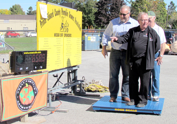 Political heavy weights at 650 pounds were still light-weights compared to the pumpkins weighed at this year's event.