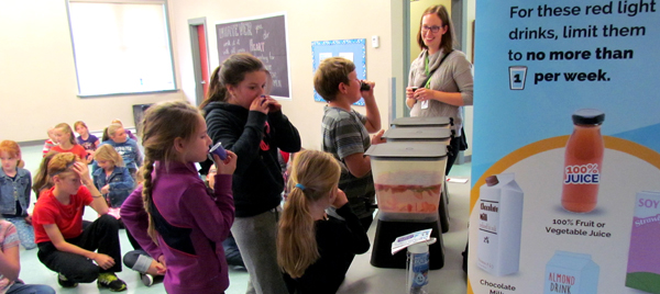 Sixty students at Sonrise Christian Academy in Picton participated in a 'Water Does Wonders' initiative to promote water as the beverage of choice to stay healthy and hydrated. Students were offered tastes of water flavoured with fruit and vegetables by Hastings Prince Edward Kids Community Challenge project manager Emma Pillsworth.