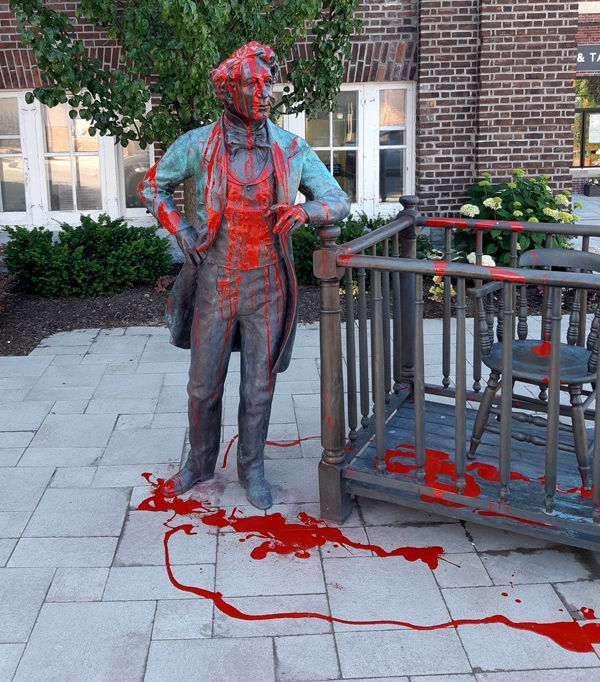 Sir John statue defaced for second time this week in Picton : Prince Edward  County News countylive.ca