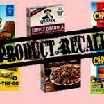 Quaker brand bars and cereals recalled