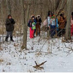 Students delight in search for animal tracks in the NatureHood